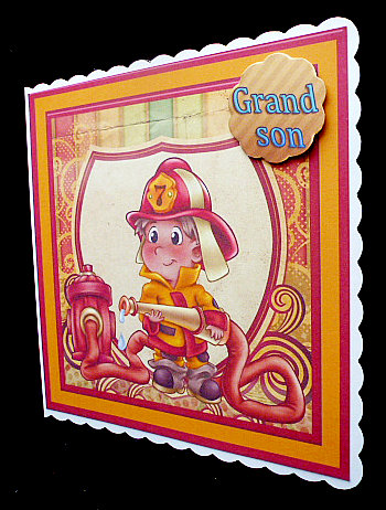 Adorable Fireman Birthday Boy Age Topper & Sentiments by Diane  Hitchcox
