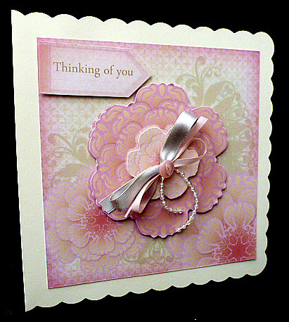 Vintage Soft Orange Floral Topper by Diane  Hitchcox