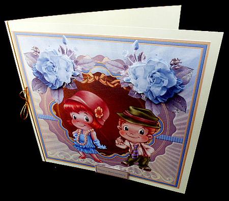Flirty Couple Card with Decoupage by Diane  Hitchcox