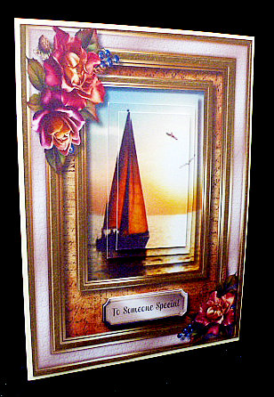 Beautiful Sails in the Sunset and Autumn Rosrs , Pyramid by Diane  Hitchcox