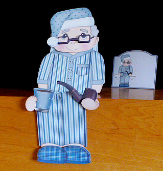 3D on the Shelf Card Kit - Beddy Ready Old Man Albert by Diane  Hitchcox
