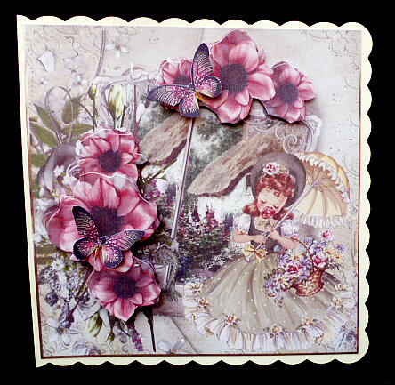 The Smell of Flowers Card with Decoupage by Diane  Hitchcox