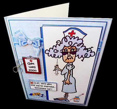 Nurse Stella Says Bottoms Up Quick Card by Diane  Hitchcox