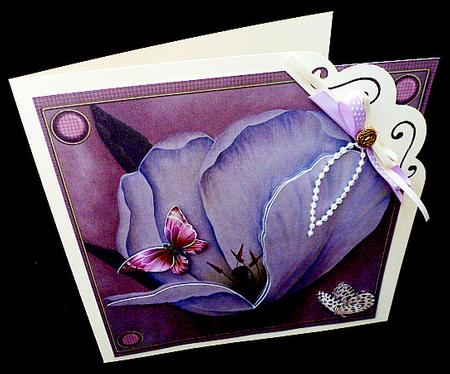 Hand Painted Tulip by Diane  Hitchcox