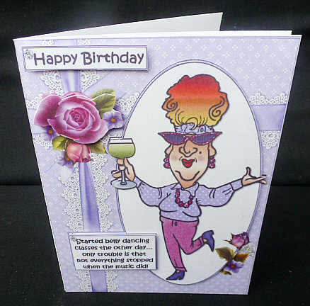 Edna Goes Belly Dancing Quick Card by Diane  Hitchcox