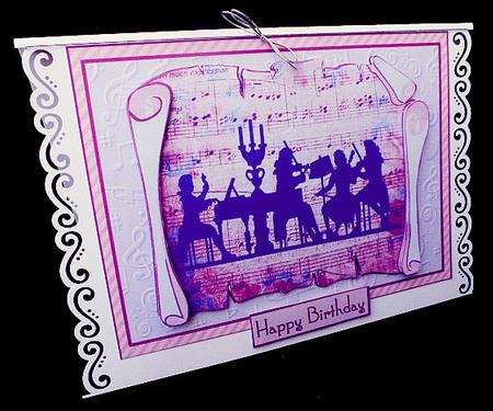 Classical Music Decoupage (pink) by Diane  Hitchcox