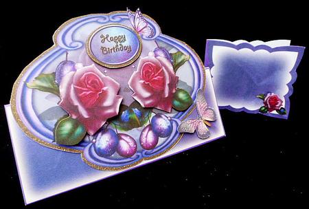 Triangle Base Mini Kit- Sugar Plum Roses by Diane  Hitchcox