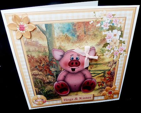 Happy Pigging Birthday Topper & Decoupage by Diane  Hitchcox
