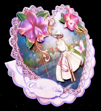 The Orchid Dale - Heart Shaped Wobble Card by Diane  Hitchcox