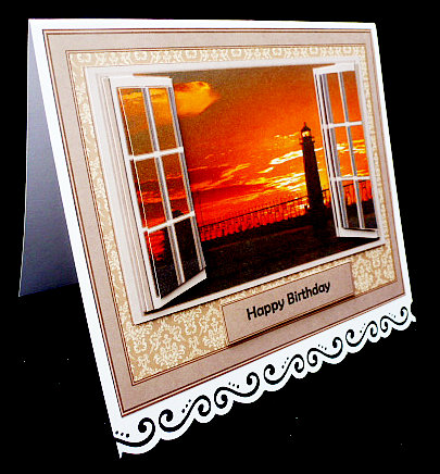 Lighthouse at Sunset by Diane  Hitchcox