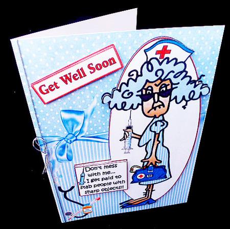 Nurse Stella Stabs People Quick Card by Diane  Hitchcox