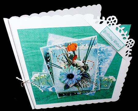 Mixture of Flowers Card with Decoupage by Diane  Hitchcox