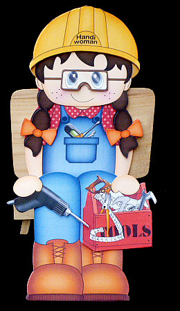 3D on the Shelf Card Kit - Little Handywoman Haley by Diane  Hitchcox