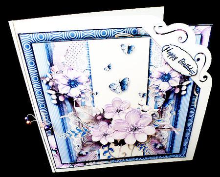 Cardtopper Purple Flower 234 by Diane  Hitchcox
