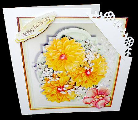 Stunning Dahlias and Baby's Breath by Diane  Hitchcox