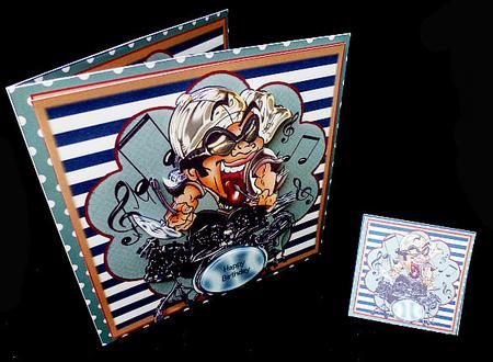 The Drummer Card Front Kit by Diane  Hitchcox