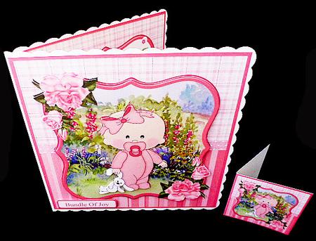 New Baby Girl Mini Kit & Decoupage by Diane  Hitchcox