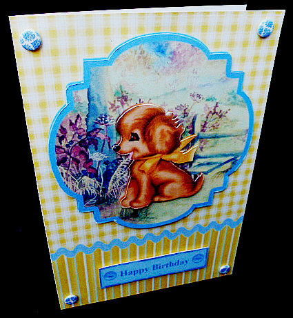Cute Puppy Topper & Decoupage by Diane  Hitchcox