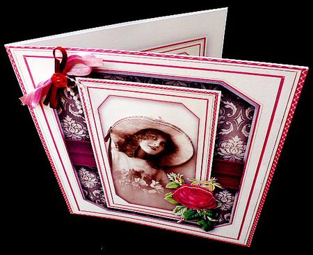 Vintage Lady in Hat 8x8 Mini Kit by Diane  Hitchcox