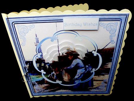 Fisherman and His Daughter Card with Petal Stacker by Diane  Hitchcox