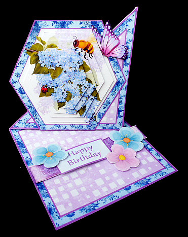 Twisted Easel Kit - Lilacs & Butterfly by Diane  Hitchcox
