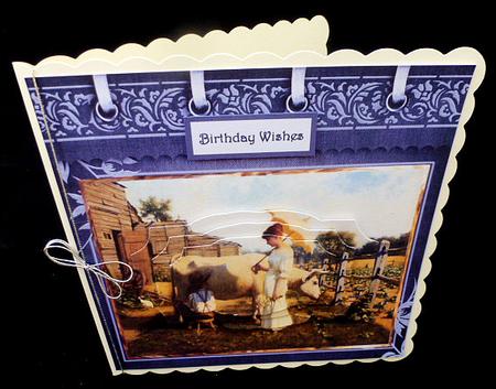 Milking on the Farm Card with Shaped Layers by Diane  Hitchcox