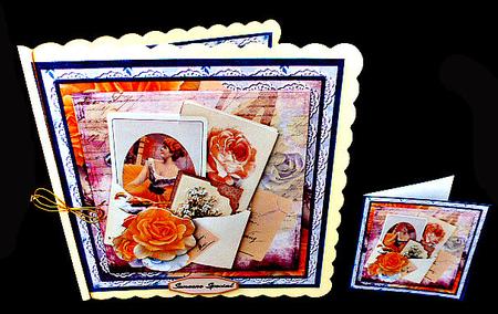 Cardtopper with Inlet Yellow Roses 131 by Diane  Hitchcox