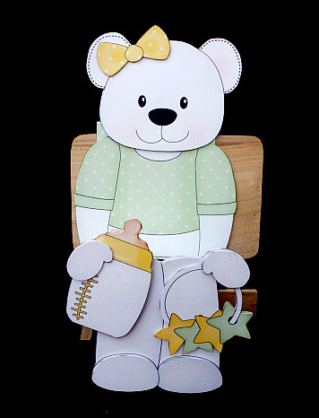 3D on the Shelf Card Kit - Beau Baby Bear by Diane  Hitchcox