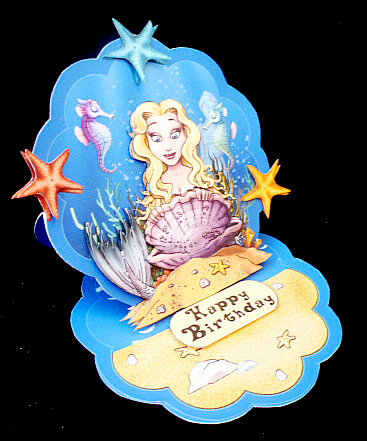 Under the Sea Mermaid Mini Easel Card Kit by Diane  Hitchcox