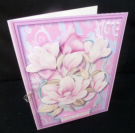 Beautiful Pink Magnolias in a Ornate Frame  by Diane  Hitchcox