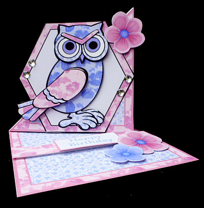 Twisted Easel Kit - Owl Lilac & Turquoise by Diane  Hitchcox