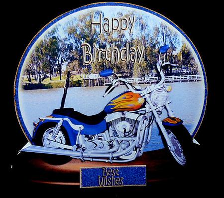 Happy Birthday for Male- Motorbike by Diane  Hitchcox