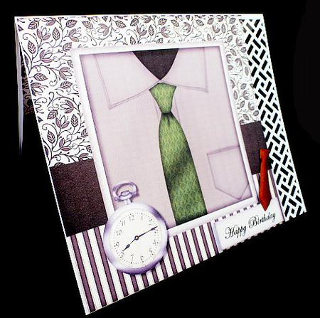 Male Card Shirt & Tie by Diane  Hitchcox