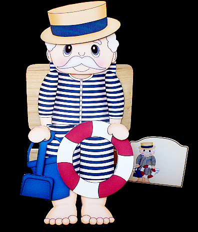 3D on the Shelf Card Kit - Old Man Edwardian Bather Hector by Diane  Hitchcox