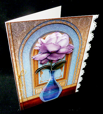Bella Fantasy Rose Topper with Decoupage by Diane  Hitchcox
