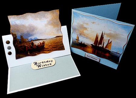 Scenic Fishing Toppers with Decoupage by Diane  Hitchcox