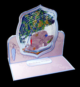 A Day's Fishing Pyramid Easel Card Mini Kit by Diane  Hitchcox