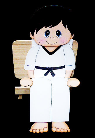 3D on the Shelf Card Kit - Little Karate Boy Kurt by Diane  Hitchcox