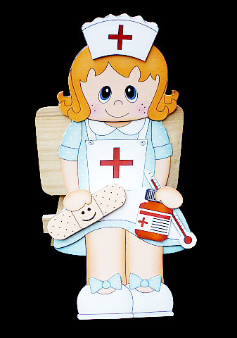 3D on the Shelf Card Kit - Little Nurse by Diane  Hitchcox