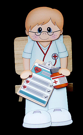 3D on the Shelf Card Kit - Little Doctor Ellis by Diane  Hitchcox
