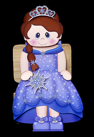 3D on the Shelf Card Kit - Little Ice Princess Kay by Diane  Hitchcox