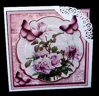 Cardtopper with Inlet All About Flowers Soft Rose 270 by Diane  Hitchcox