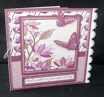 Cardtopper Red Butterfly 276 by Diane  Hitchcox