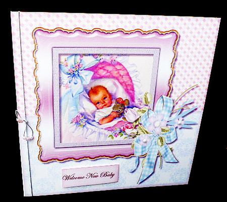 Card Topper New Baby Girl Adorable -  by Diane  Hitchcox