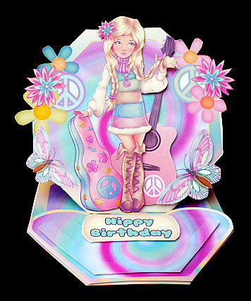 Hippy Birthday Trendy Mini Easel Kit by Diane  Hitchcox