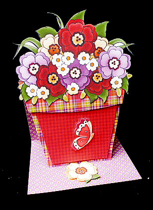 802 Bright Flower Pot Easel  by Diane  Hitchcox
