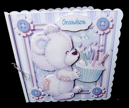 8x8 Mini Kit Teddy Blues Birthday  by Diane  Hitchcox