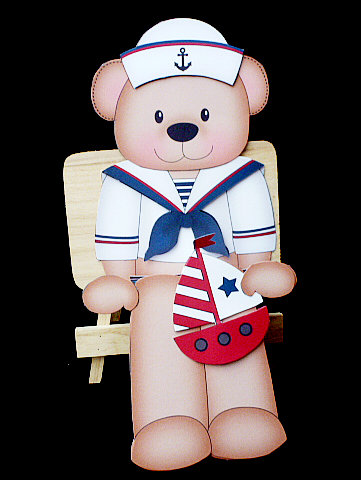 3D on the Shelf Card Kit - Austin Bear the Sailor by Diane  Hitchcox