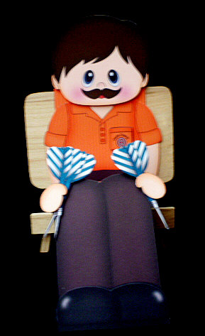 3D on the Shelf Card Kit - Darts Player Man Alex by Diane  Hitchcox