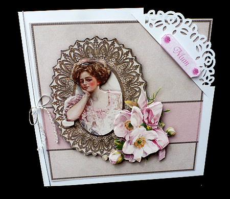 Vintage Lady in Pink 8x8 Mini Kit by Diane  Hitchcox